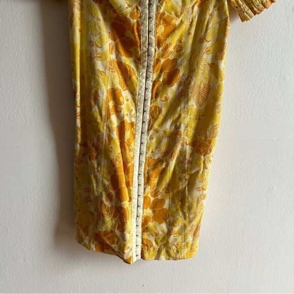 Urban Outfitters UO Sz M NWT Yellow Floral Cotton Mini Dress - Picture 4 of 11